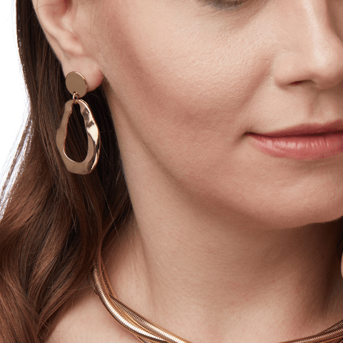 Elegant Gold Plated Hollow Teardrop Earrings for Women – Minimalist Statement Jewelry