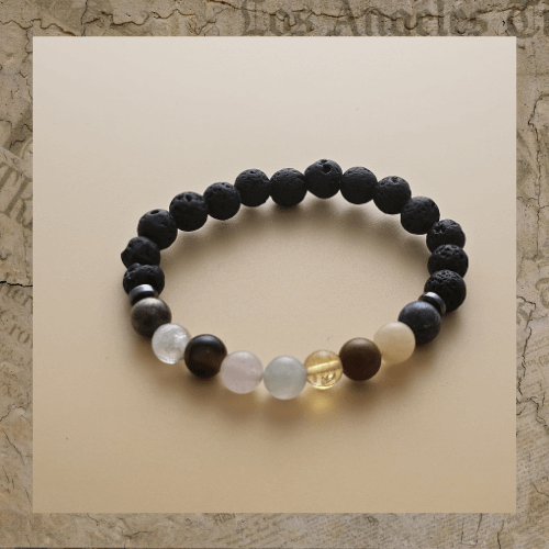 RIAS Cosmic Nine – Nav Graha Bracelet with Lava Beads