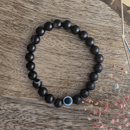 RIAS Shield – Black Onyx & Evil Eye Protection Bracelet